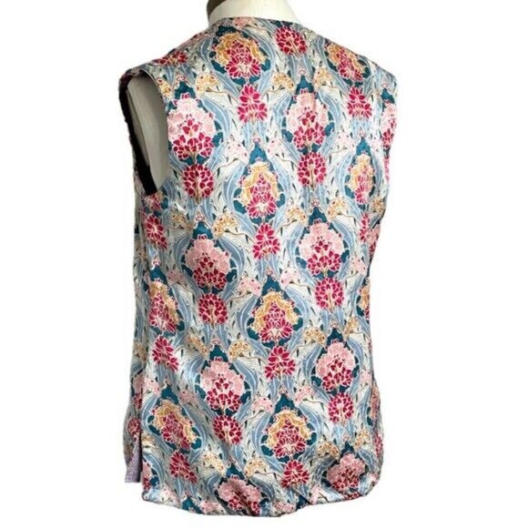 Vintage Chinese Pink Floral Quilted Silk Vest - Small, ***Reversible*** - Picture 7 of 16